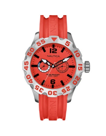 Ρολόι Nautica BFD 100 Red Dial & Red Resin Strap - A16602G