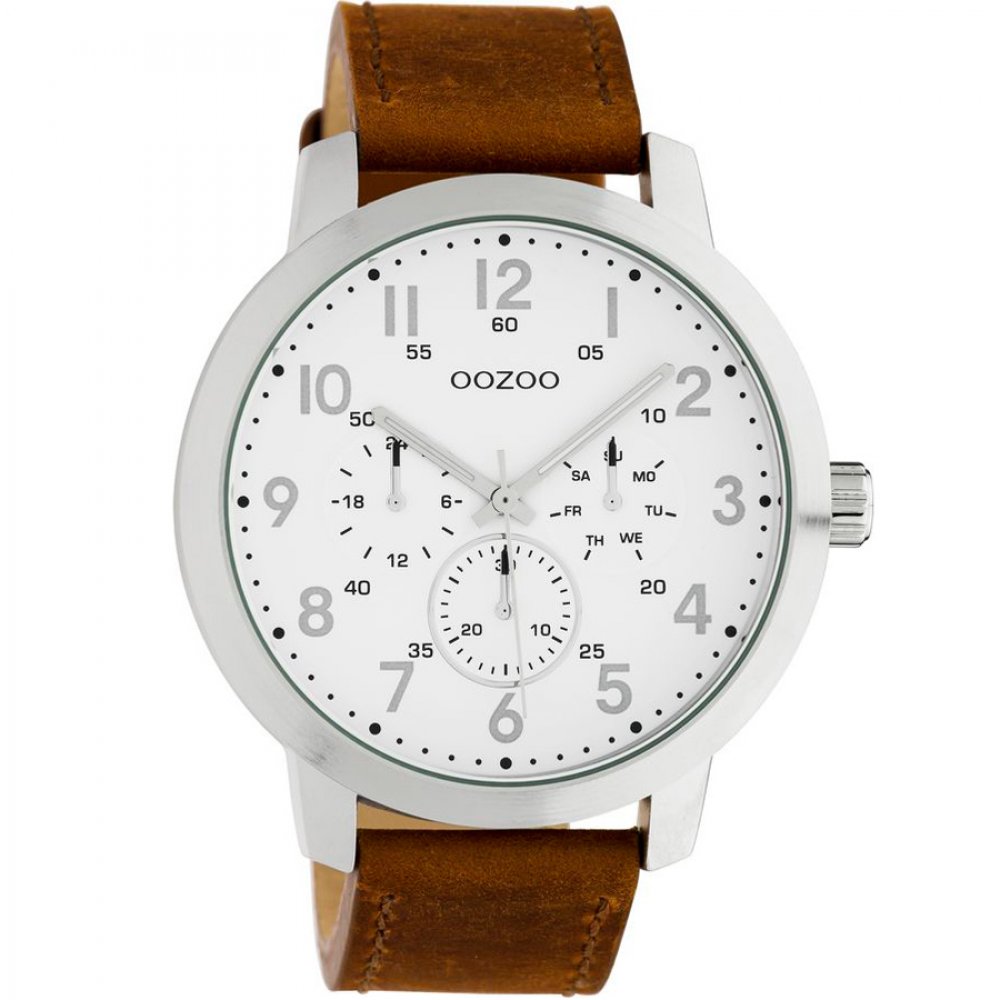 Ρολόι OOZOO Timepieces 45 mm Brown Leather Strap - C10505