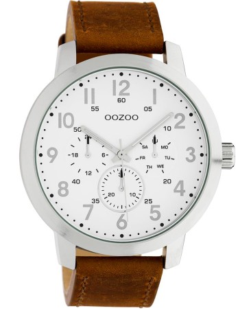 Ρολόι OOZOO Timepieces 45 mm Brown Leather Strap - C10505