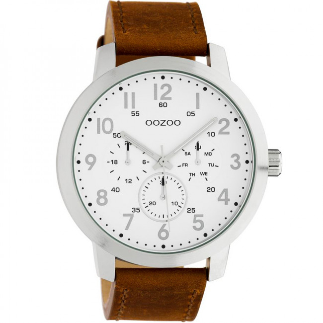 Ρολόι OOZOO Timepieces 45 mm Brown Leather Strap - C10505