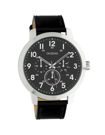 Ρολόι OOZOO Timepieces 45 mm Black Leather Strap - C10506