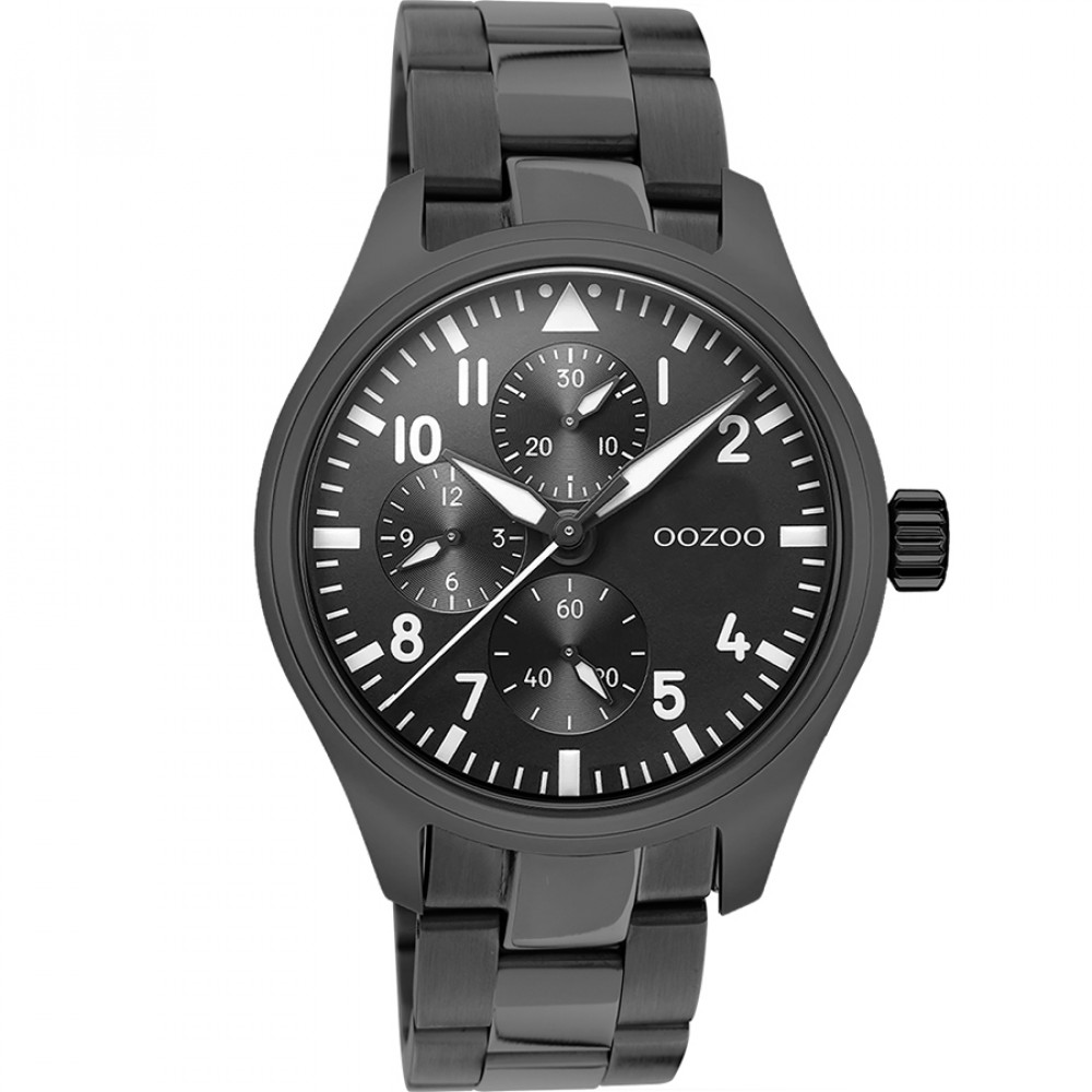Ρολόι OOZOO Timepieces 42mm Black Stainless Steel Bracelet C10957 - C10957