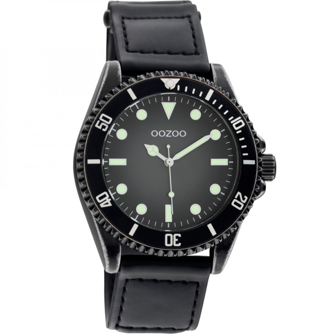 Ρολόι OOZOO Timepieces Black Fabric Strap C11012 - C11012