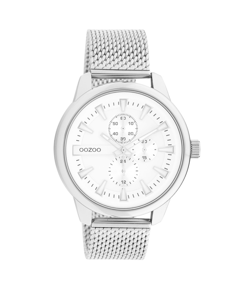 Ρολόι OOZOO Timepieces Unisex 45mm Silver Metal Bracelet C11015 - C11015