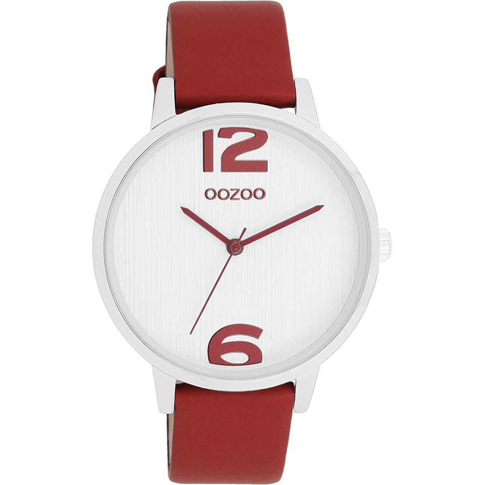 Ρολόι OOZOO Timepieces Red Leather Strap - C11237