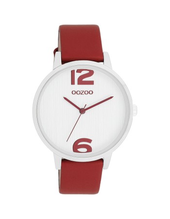 Ρολόι OOZOO Timepieces Red Leather Strap - C11237