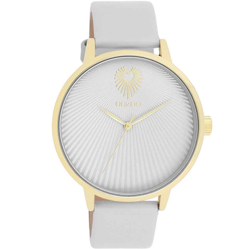 Ρολόι OOZOO Timepieces Grey Leather Strap C11290 - C11240