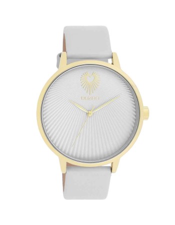 Ρολόι OOZOO Timepieces Grey Leather Strap C11290 - C11240