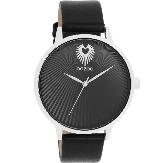 Ρολόι OOZOO Timepieces Black Leather Strap C11241 - C11241