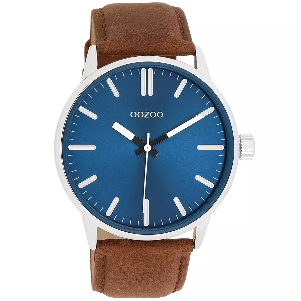 Ρολόι OOZOO Vintage Brown Leather Strap - C11400