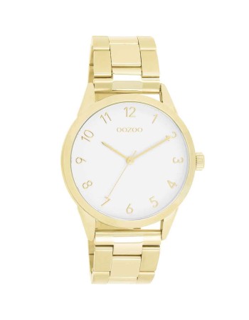 Ρολόι OOZOO Timepieces 35mm White Dial Gold Steel Bracelet - C11424