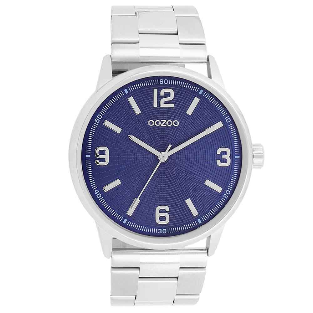 Ρολόι OOZOO Timepieces 45mm Blue Dial Silver Stainless Steel Bracelet - C11503