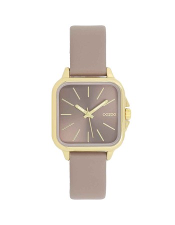 Ρολόι OOZOO 34mm Square TAUPE Leather Strap - C11612