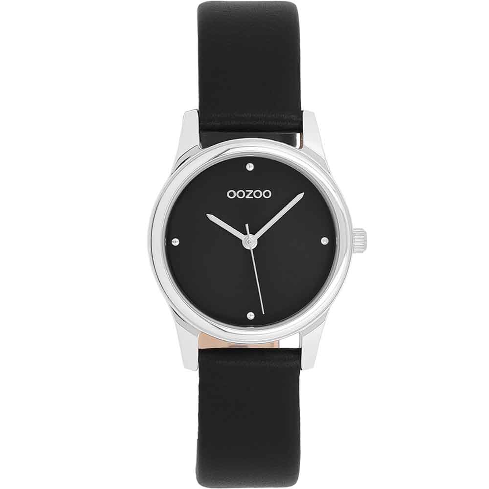 Ρολόι OOZOO Timepieces 28mm Black Leather Strap - C11628