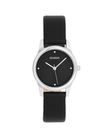 Ρολόι OOZOO Timepieces 28mm Black Leather Strap - C11628