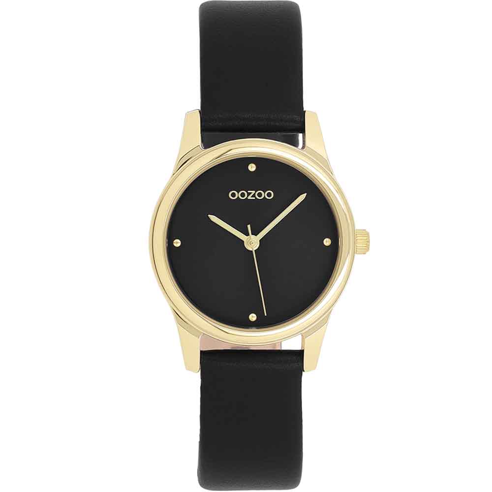 Ρολόι OOZOO Timepieces 28mm Black Leather Strap - C11629