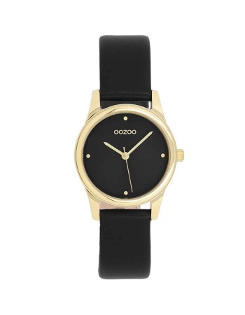 Ρολόι OOZOO Timepieces 28mm Black Leather Strap - C11629