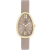 Ρολόι OOZOO egg-shaped 31x24mm Taupe Leather Strap - C11637