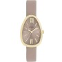 Ρολόι OOZOO egg-shaped 31x24mm Taupe Leather Strap - C11637