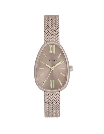 Ρολόι OOZOO egg-shaped 31x24mm Taupe Plated Bracelet - C11644