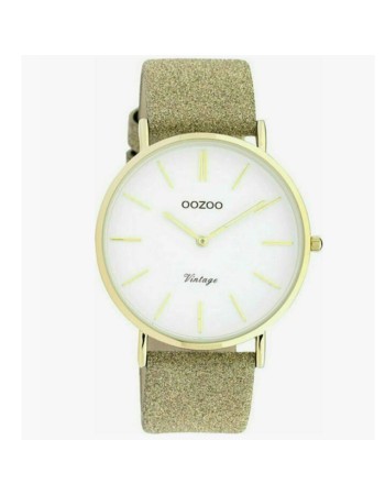 Ρολόι OOZOO Vintage 40mm Gold Glitter Leather Strap C20148 - C20148
