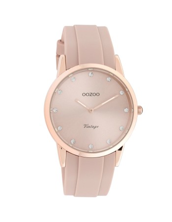 Ρολόι OOZOO Vintage 38 mm Nude Silicone Strap - C20175
