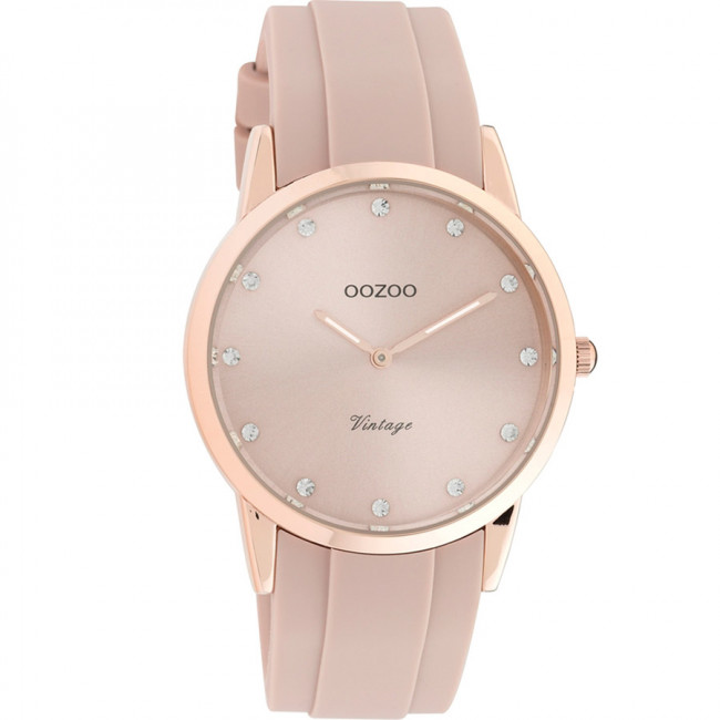 Ρολόι OOZOO Vintage 38 mm Nude Silicone Strap - C20175