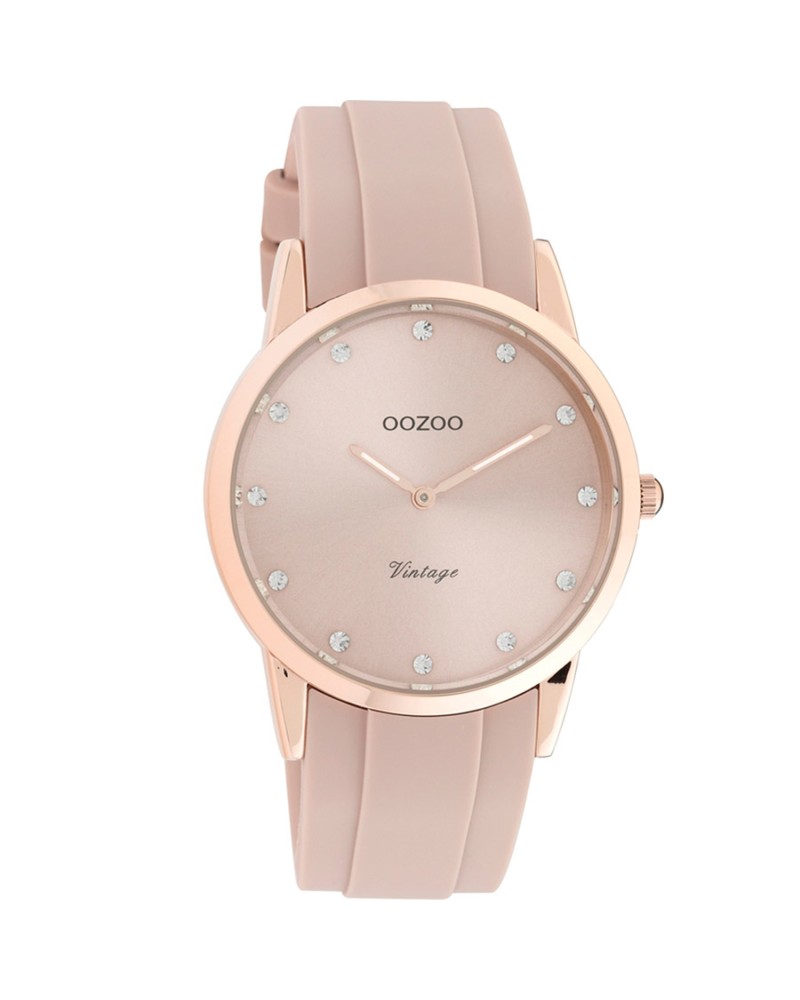 Ρολόι OOZOO Vintage 38 mm Nude Silicone Strap - C20175