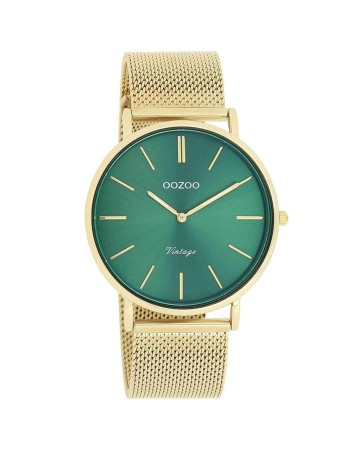 Ρολόι OOZOO Vintage Green Dial Gold Bracelet - C20294