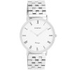 Ρολόι OOZOO Timepieces 35mm White Dial Silver Steel Bracelet - C20365