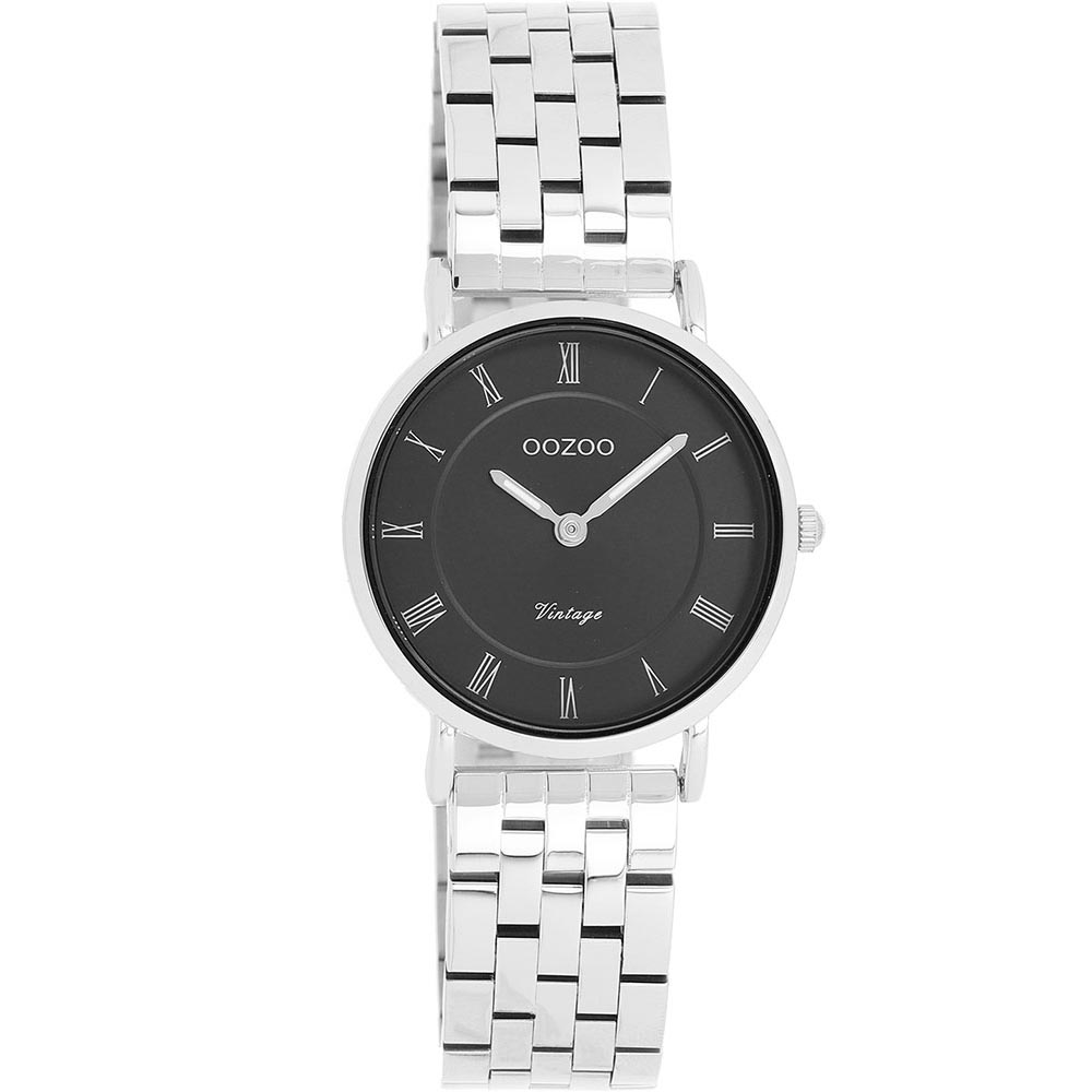 Ρολόι OOZOO Ladies Black Dial Silver Bracelet - C20373