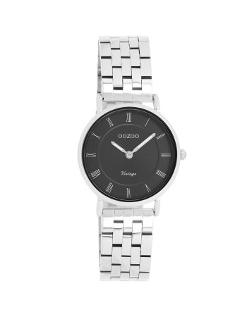 Ρολόι OOZOO Ladies Black Dial Silver Bracelet - C20373