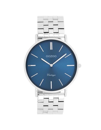 Ρολόι OOZOO Timepieces 38mm Blue Dial Silver Stainless Steel Bracelet - C20401