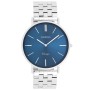 Ρολόι OOZOO Timepieces 38mm Blue Dial Silver Stainless Steel Bracelet - C20401