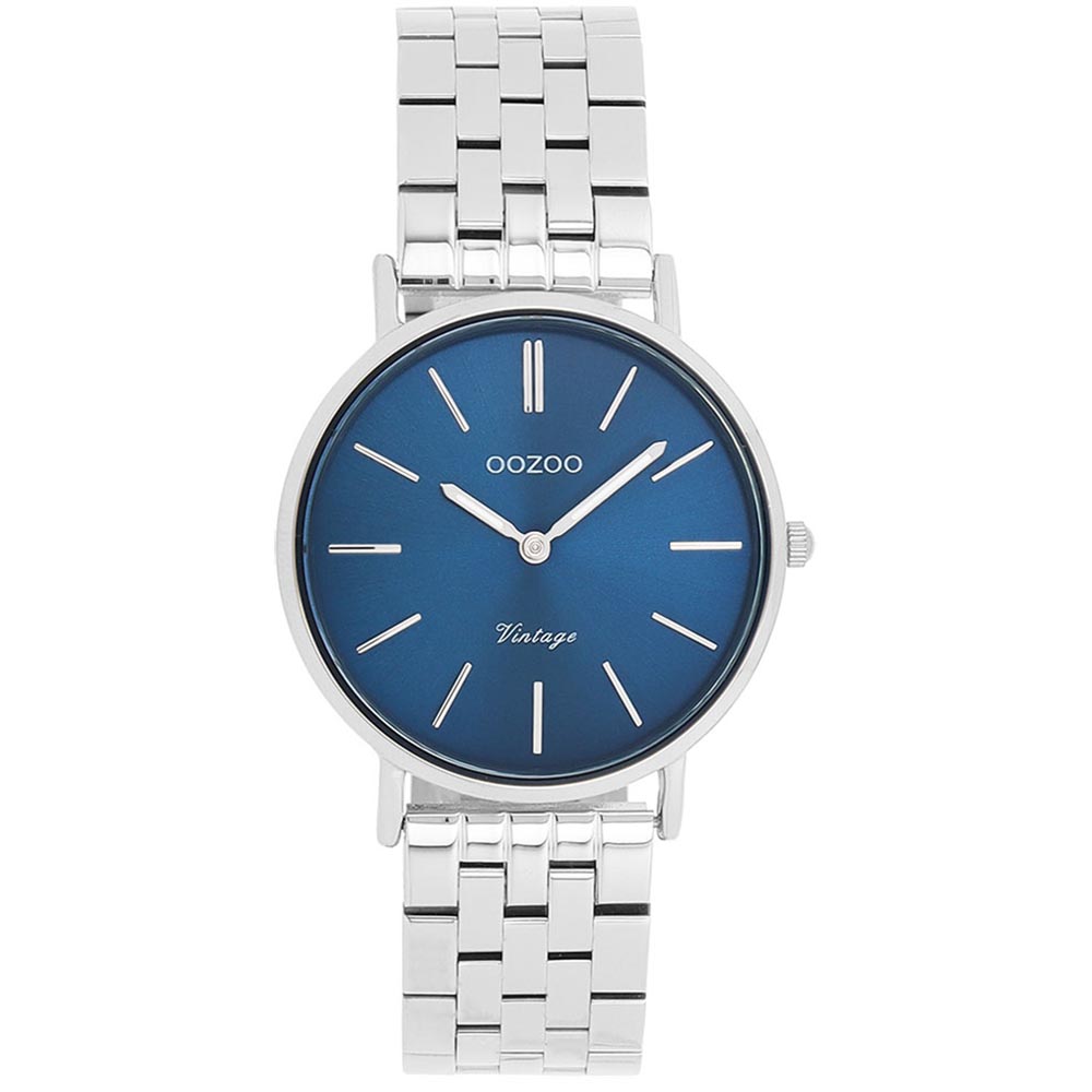Ρολόι OOZOO Timepieces 32mm Blue Dial Silver Steel Bracelet - C20406