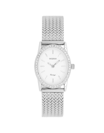 Ρολόι OOZOO oval-shaped 28x22.5mm Silver Plated Bracelet - C20430