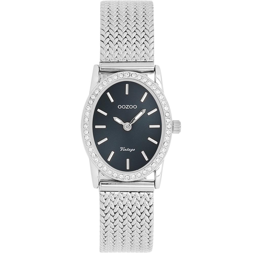 Ρολόι OOZOO oval-shaped 28x22.5mm Silver Plated Bracelet - C20431