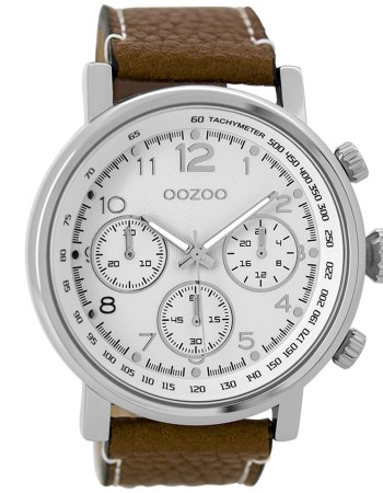Ρολόι OOZOO Timepieces Brown Leather Strap - C9455
