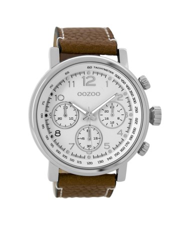 Ρολόι OOZOO Timepieces Brown Leather Strap - C9455