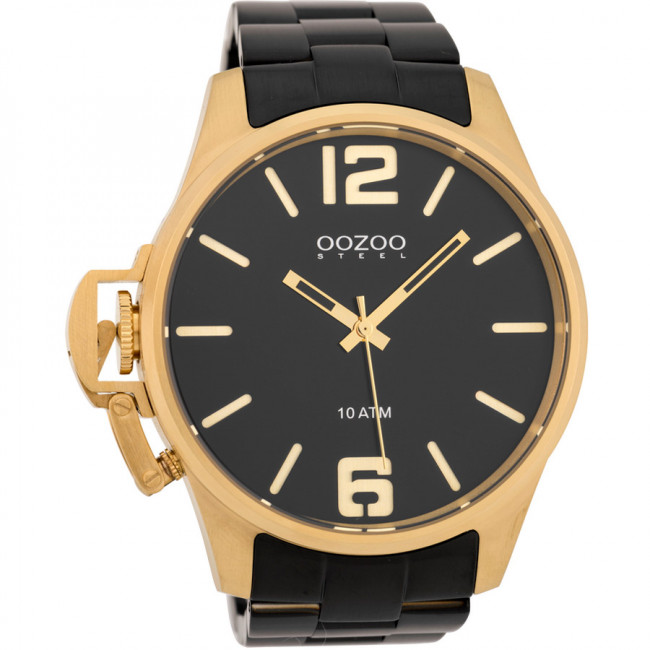 Ρολόι OOZOO Steel Gold Black Stainless Steel Bracelet OSGR06 - OSGR06