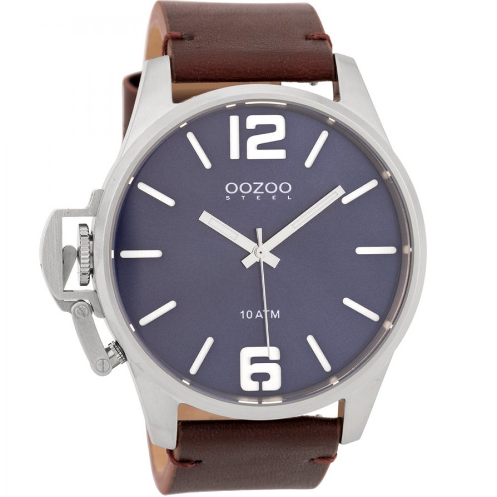 Ρολόι OOZOO Steel Brown Leather Strap OSGR13 - OSGR13