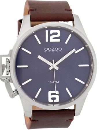 Ρολόι OOZOO Steel Brown Leather Strap OSGR13 - OSGR13