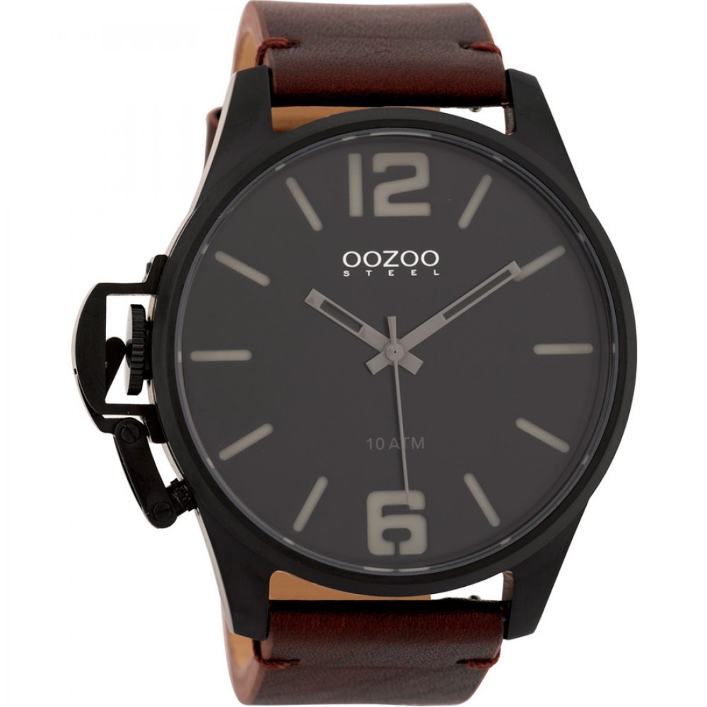 Ρολόι OOZOO Steel Brown Leather Strap OSGR19 - OSGR19