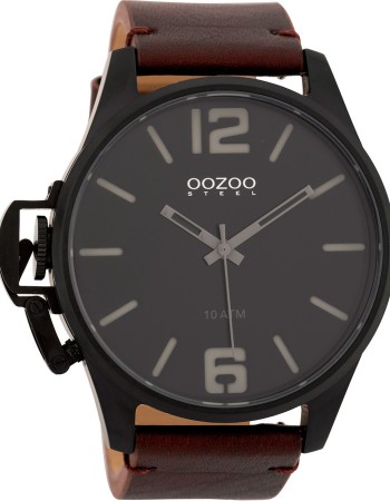 Ρολόι OOZOO Steel Brown Leather Strap OSGR19 - OSGR19
