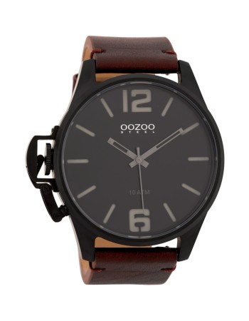 Ρολόι OOZOO Steel Brown Leather Strap OSGR19 - OSGR19