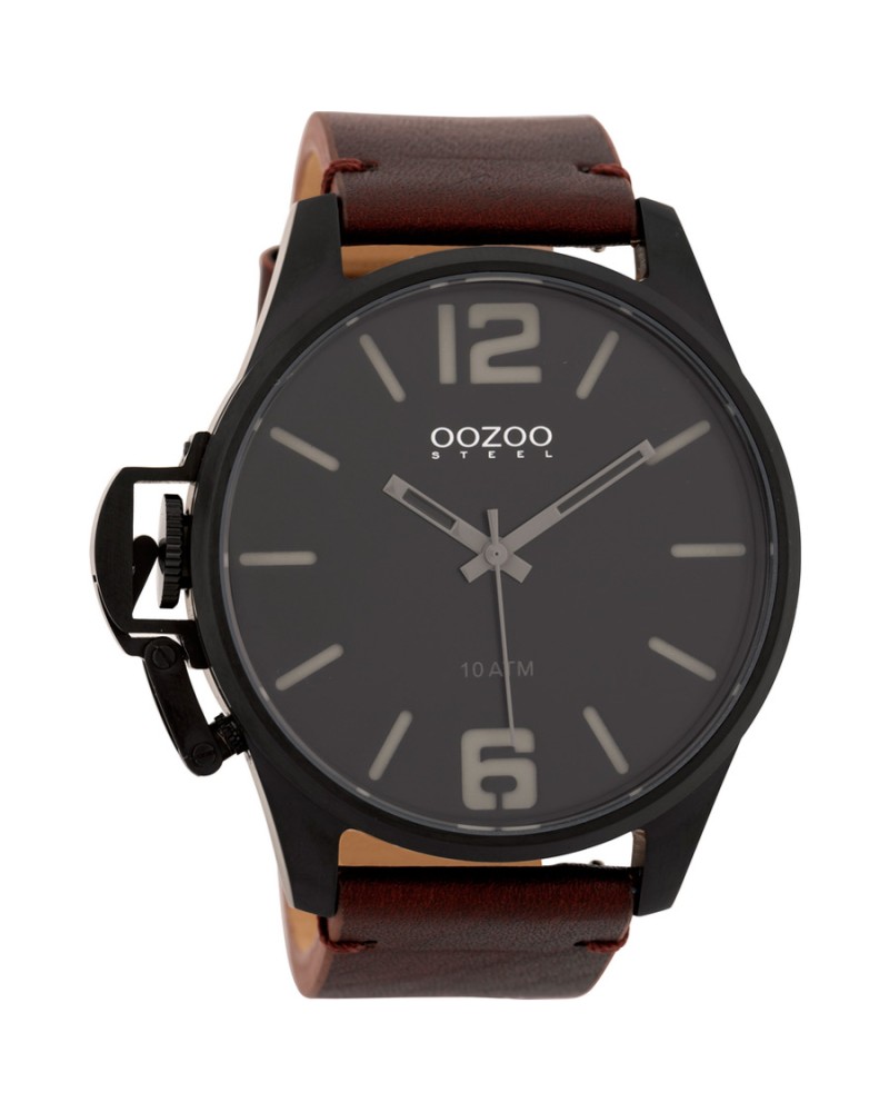 Ρολόι OOZOO Steel Brown Leather Strap OSGR19 - OSGR19