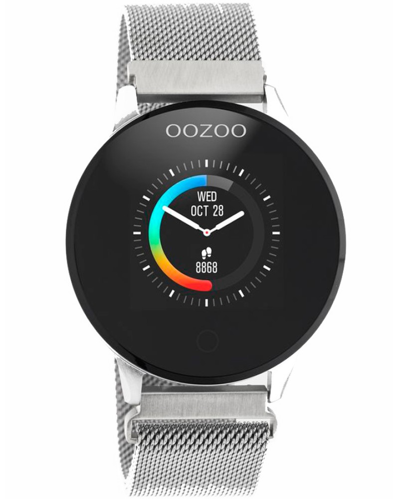 Ρολόι OOZOO Unisex Smartwatch Silver Stainless Steel Bracelet - Q00116