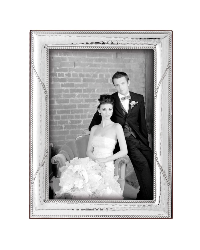 Κορνίζα Ασημένια Φωτογραφίας Γάμου 13x18 - MA-412W-B