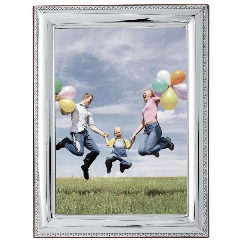 Κορνίζα Ασημένια Φωτογραφίας Γάμου 13x18 - MA-413-WB