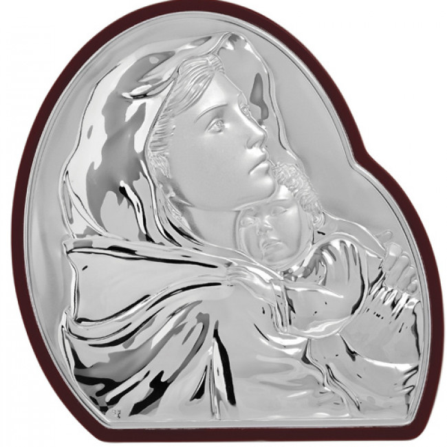 Εικόνα Μοντέρνα Παναγία-Χριστός Καφέ Πλάτη - MA-E906-3